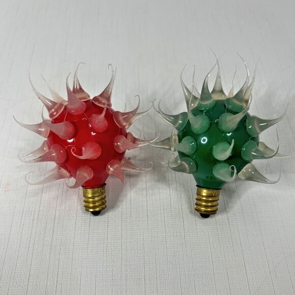CRAZY GLOW Silicone Dip Bulbs Christmas Holiday Light Retro Replacement 15V Vtg - Picture 1 of 4